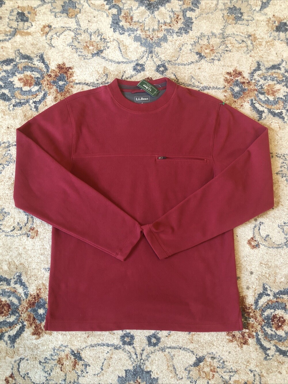LL Bean Fitness Sweatshirt Men’s Size Small Red NWT Polyester